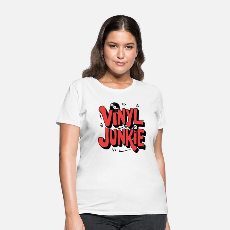 Bold Vinyl Junkie Music Lover Design