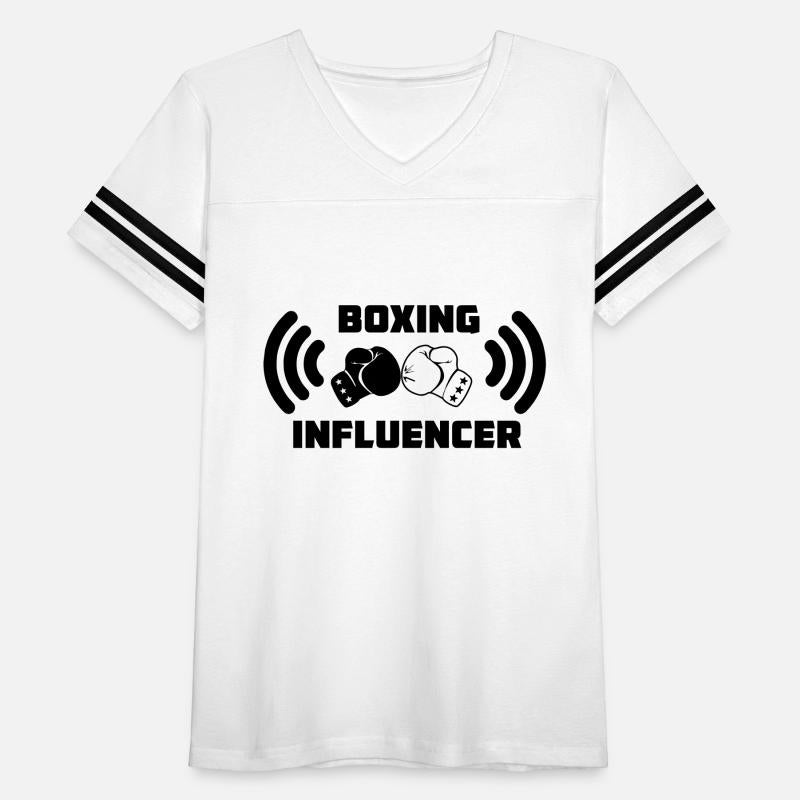 Boxing influencer with text BOXING INFLUENCER logo