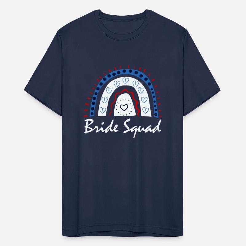 Bride Squad Matching Bachelorette Wedding Rainbow