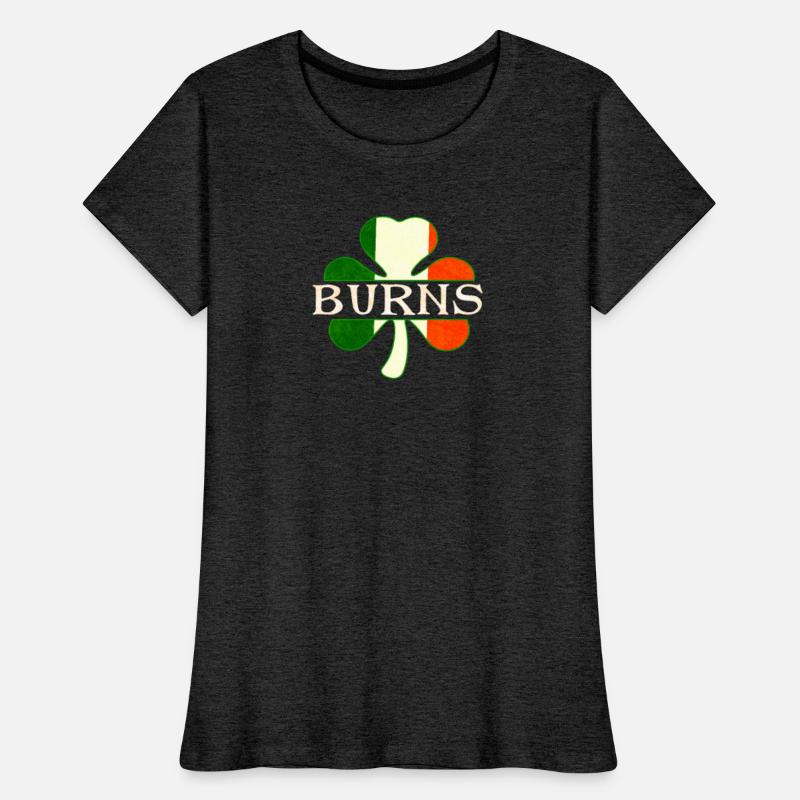 Burns Irish Surname Ireland Flag Shamrock