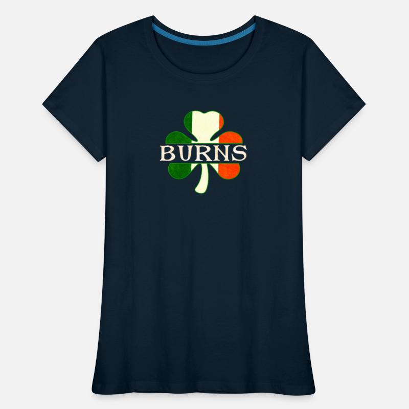 Burns Irish Surname Ireland Flag Shamrock