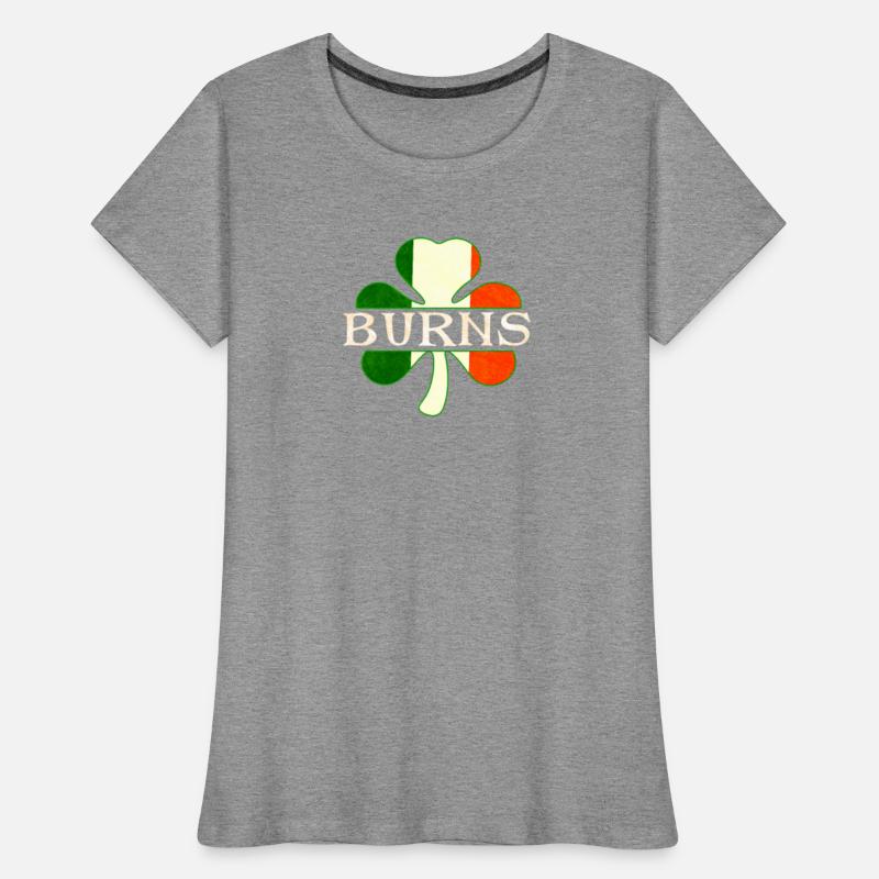 Burns Irish Surname Ireland Flag Shamrock