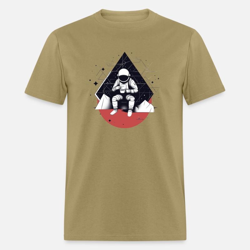 B&W Geometric Space Exploration morning Astronaut