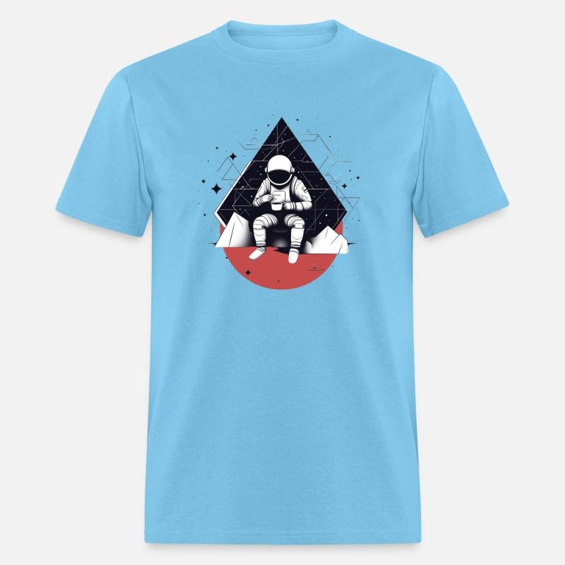 B&W Geometric Space Exploration morning Astronaut