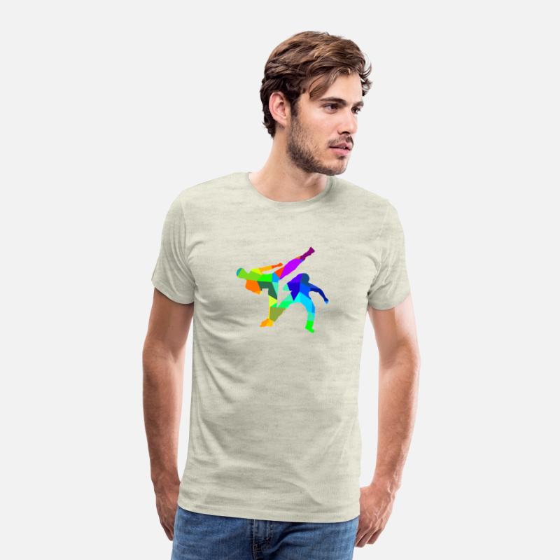 Capoeira rainbow colors polygon sport