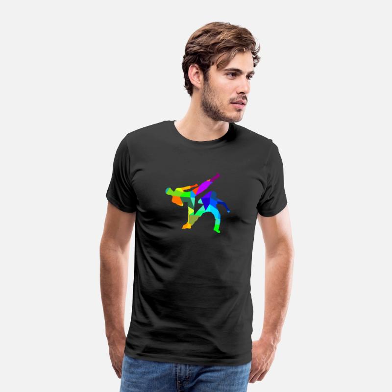 Capoeira rainbow colors polygon sport