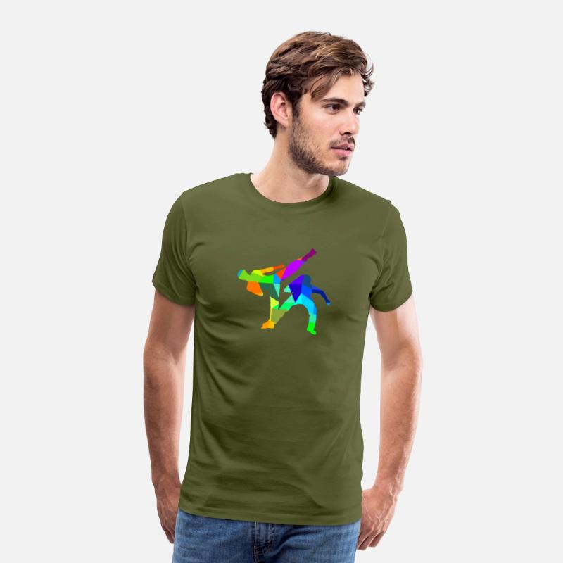 Capoeira rainbow colors polygon sport