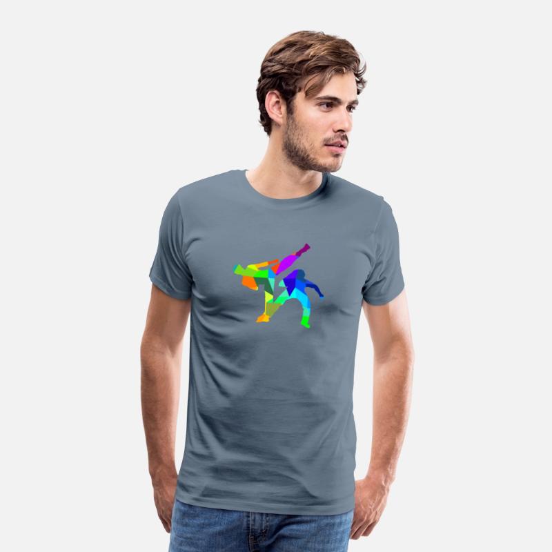 Capoeira rainbow colors polygon sport