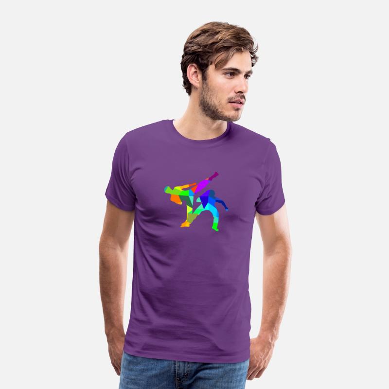 Capoeira rainbow colors polygon sport