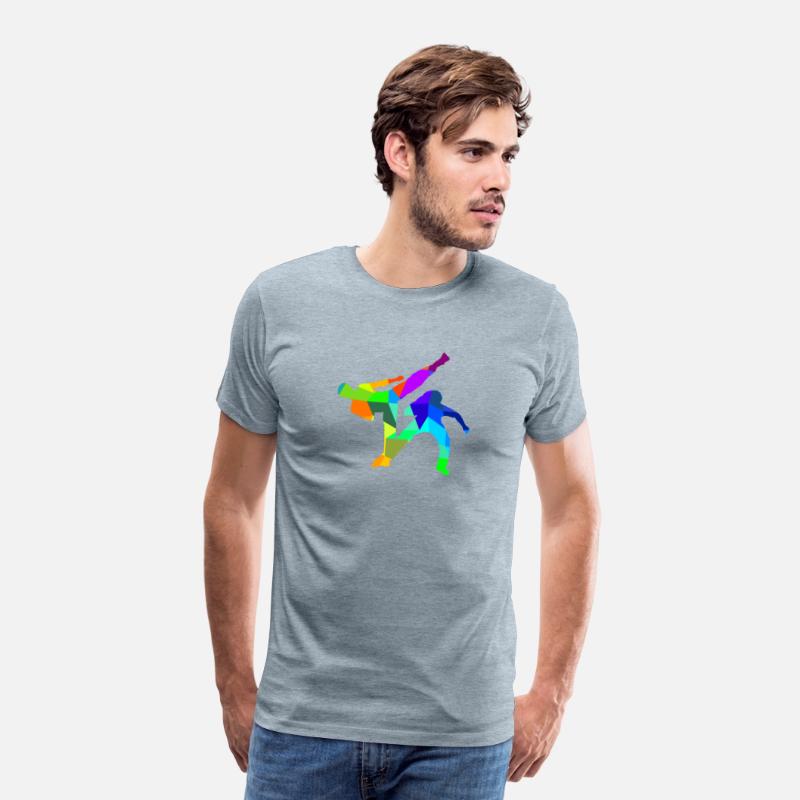 Capoeira rainbow colors polygon sport