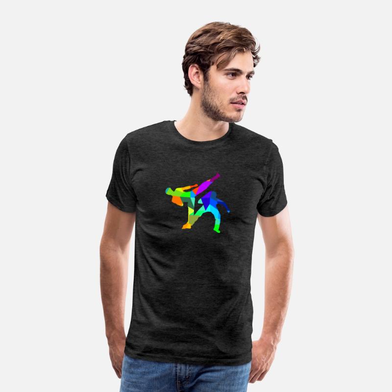 Capoeira rainbow colors polygon sport