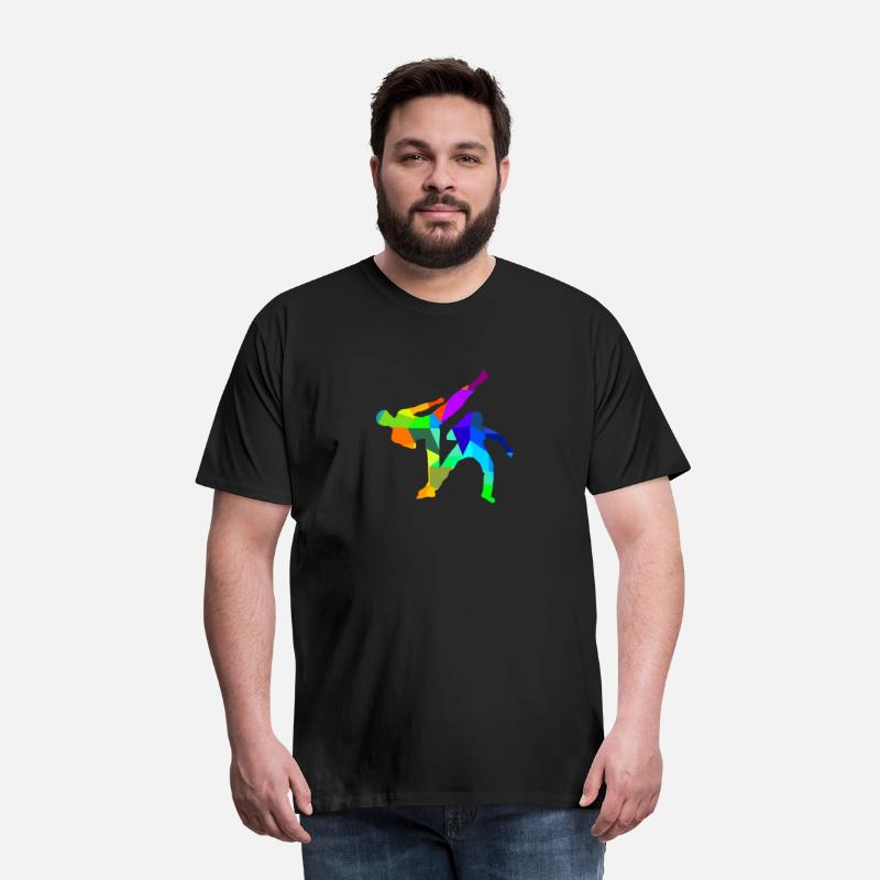 Capoeira rainbow colors polygon sport