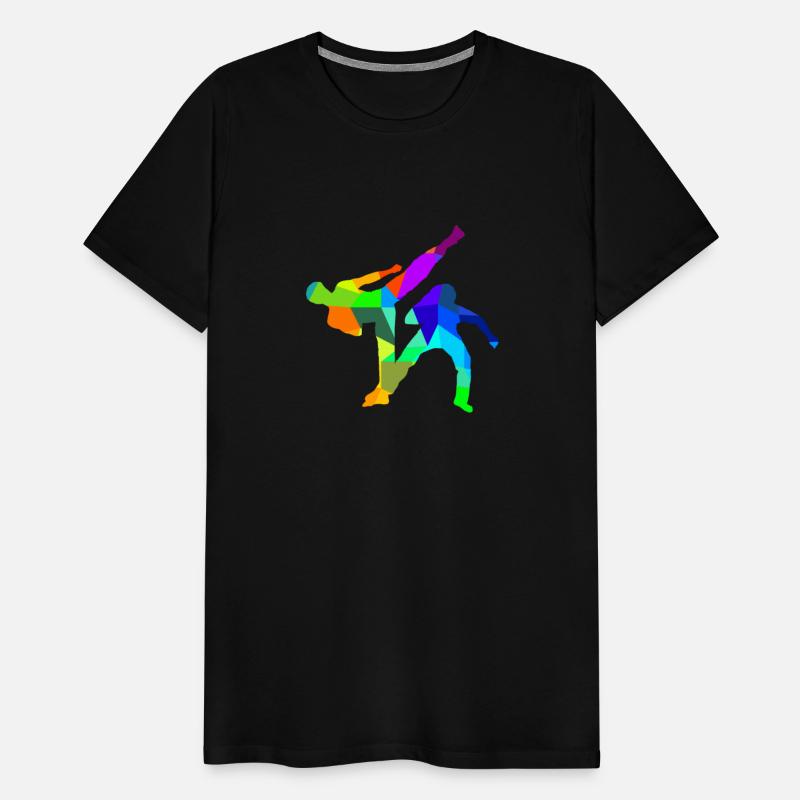 Capoeira rainbow colors polygon sport