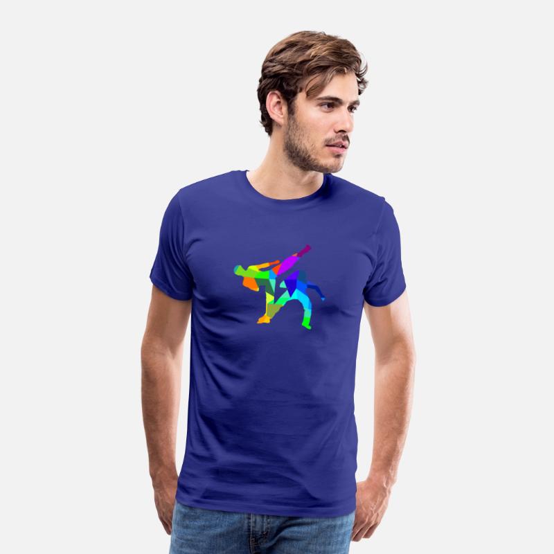 Capoeira rainbow colors polygon sport