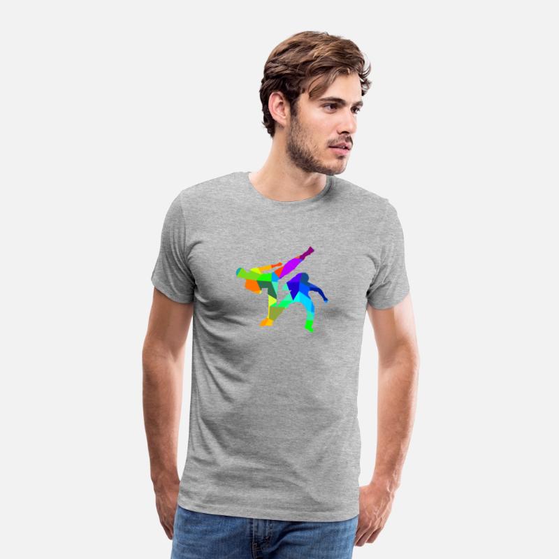 Capoeira rainbow colors polygon sport