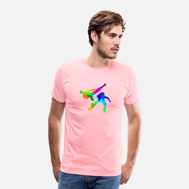 Capoeira rainbow colors polygon sport