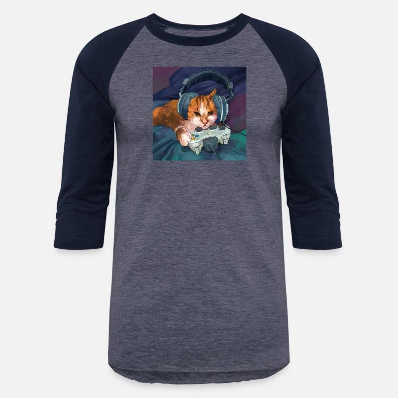 Cat Gaming Meme Game Handle Gamer Headphone Funny