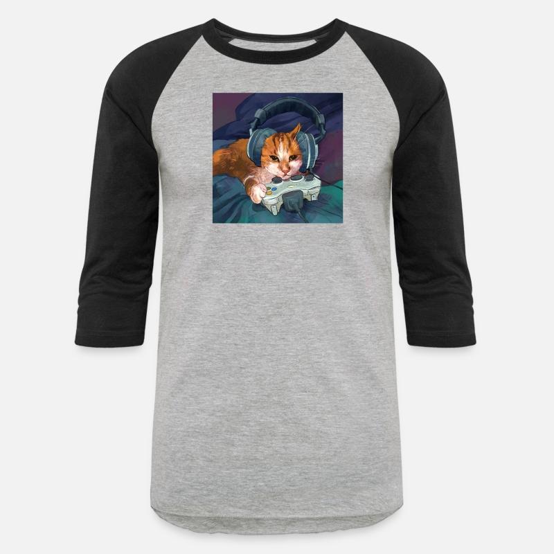 Cat Gaming Meme Game Handle Gamer Headphone Funny