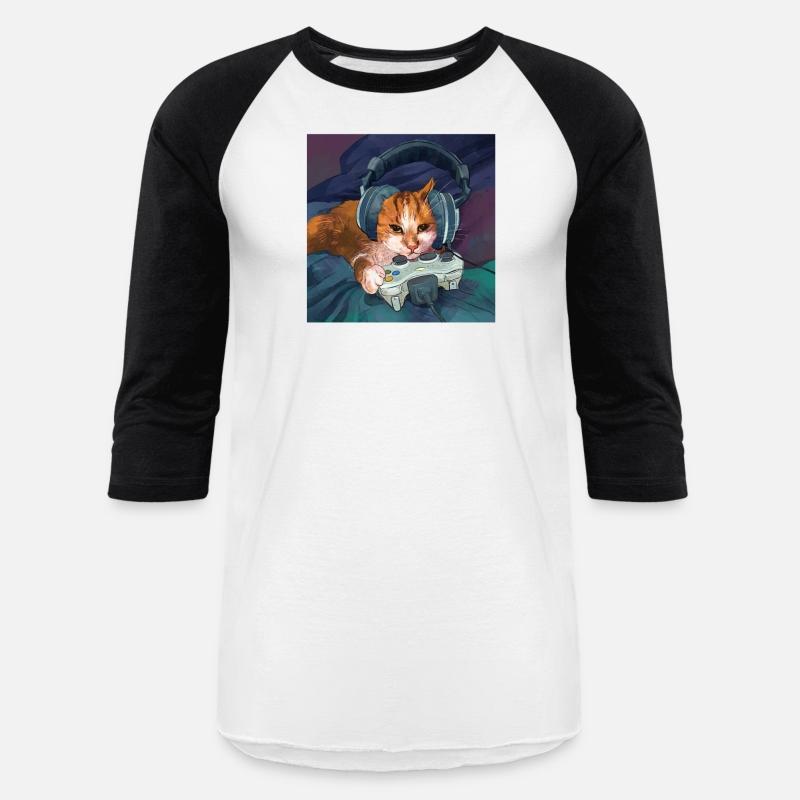 Cat Gaming Meme Game Handle Gamer Headphone Funny