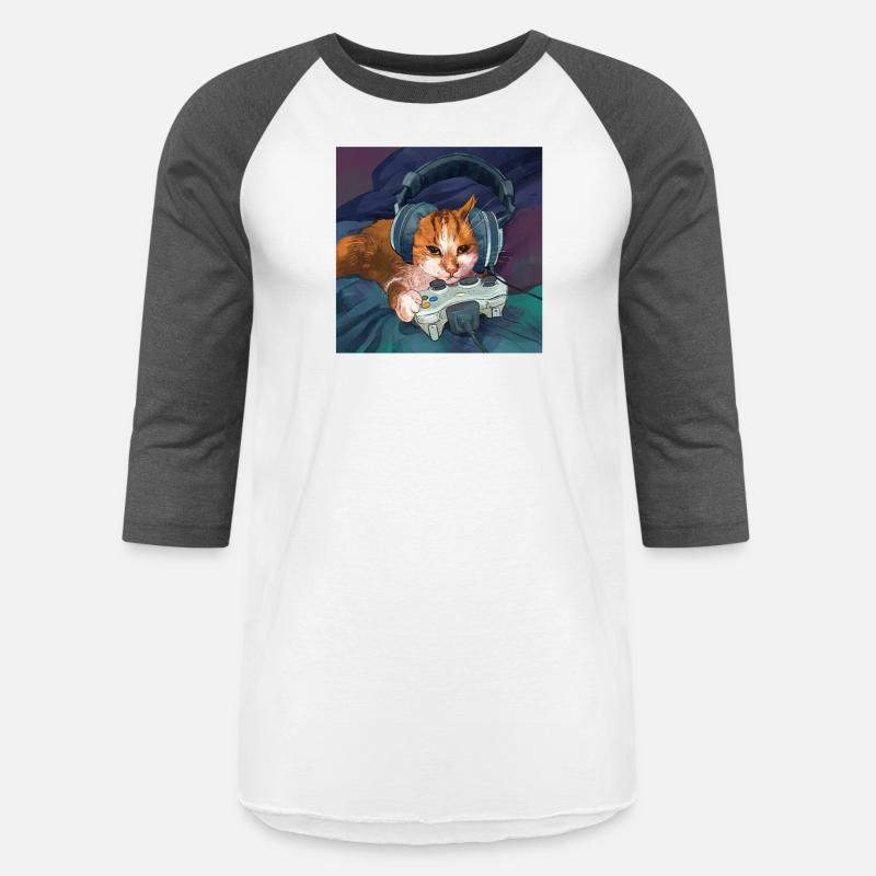 Cat Gaming Meme Game Handle Gamer Headphone Funny