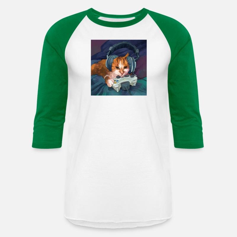 Cat Gaming Meme Game Handle Gamer Headphone Funny