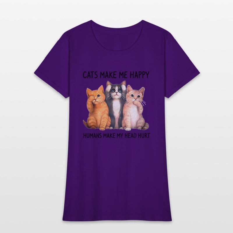 Cats Make Me Happy Humans Make My Head Hurt Cat