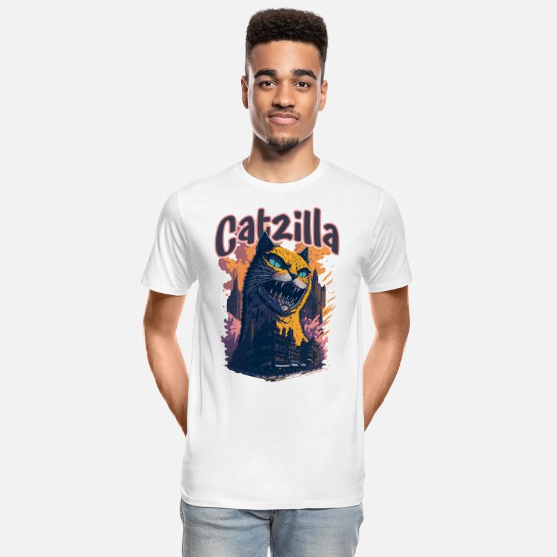 Catzilla Unleashed Funny Cartoon-Style Feline