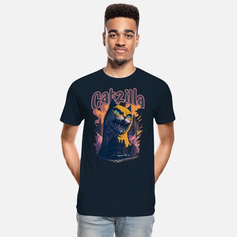 Catzilla Unleashed Funny Cartoon-Style Feline