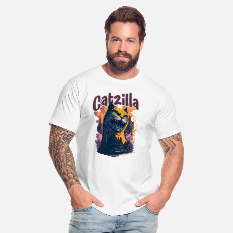 Catzilla Unleashed Funny Cartoon-Style Feline