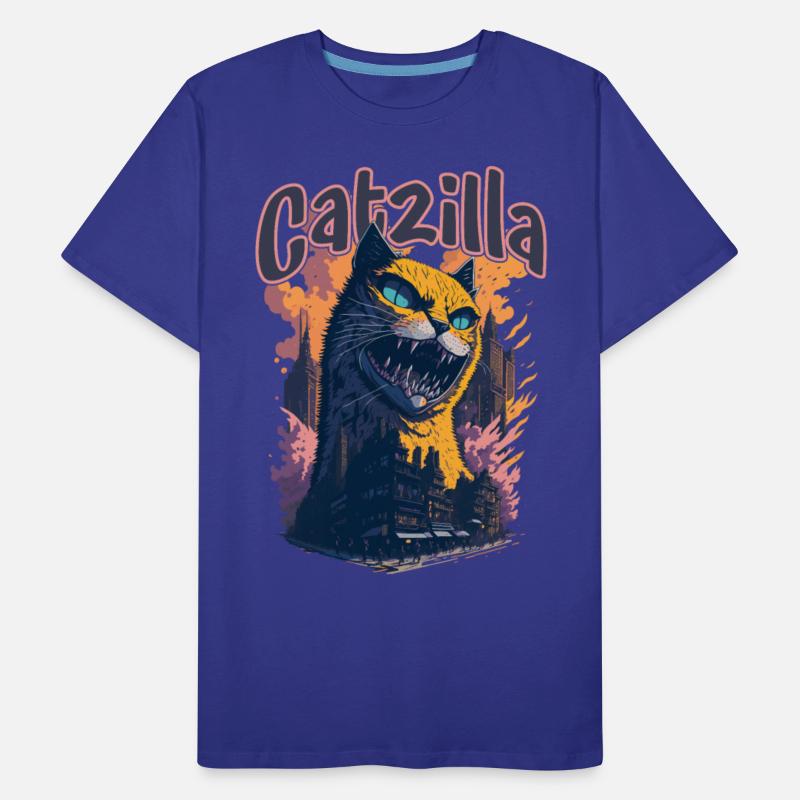 Catzilla Unleashed Funny Cartoon-Style Feline