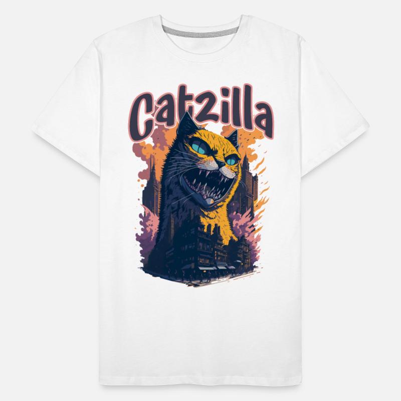 Catzilla Unleashed Funny Cartoon-Style Feline