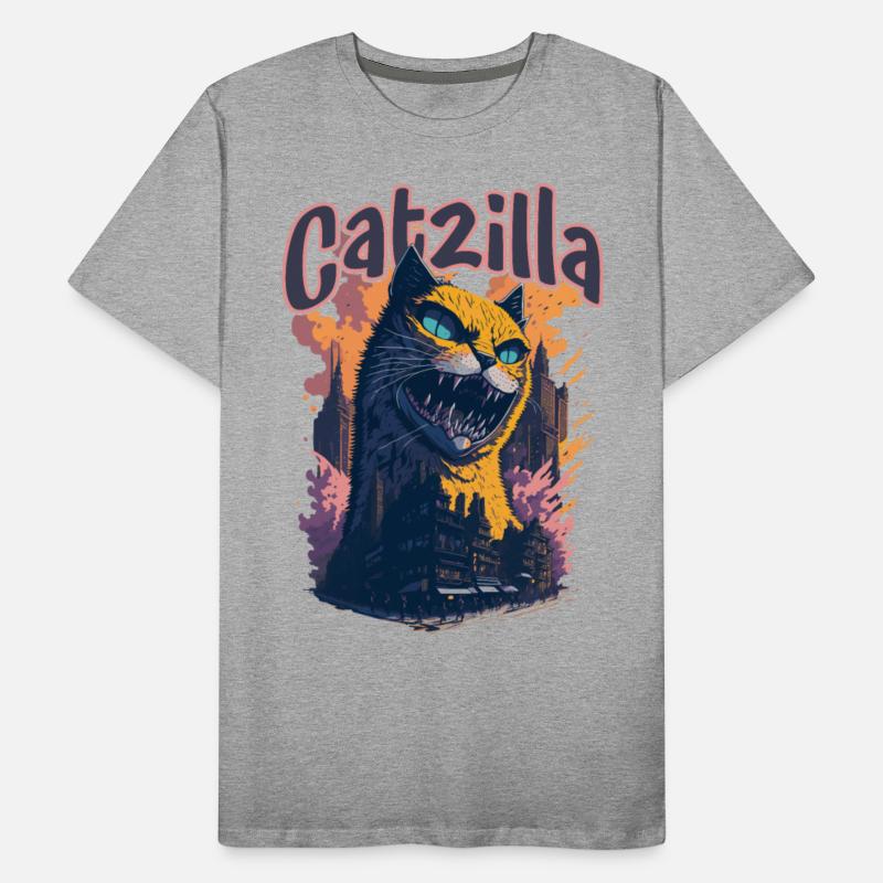 Catzilla Unleashed Funny Cartoon-Style Feline