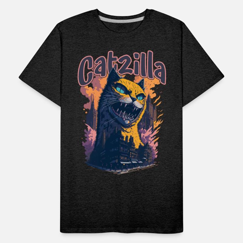 Catzilla Unleashed Funny Cartoon-Style Feline