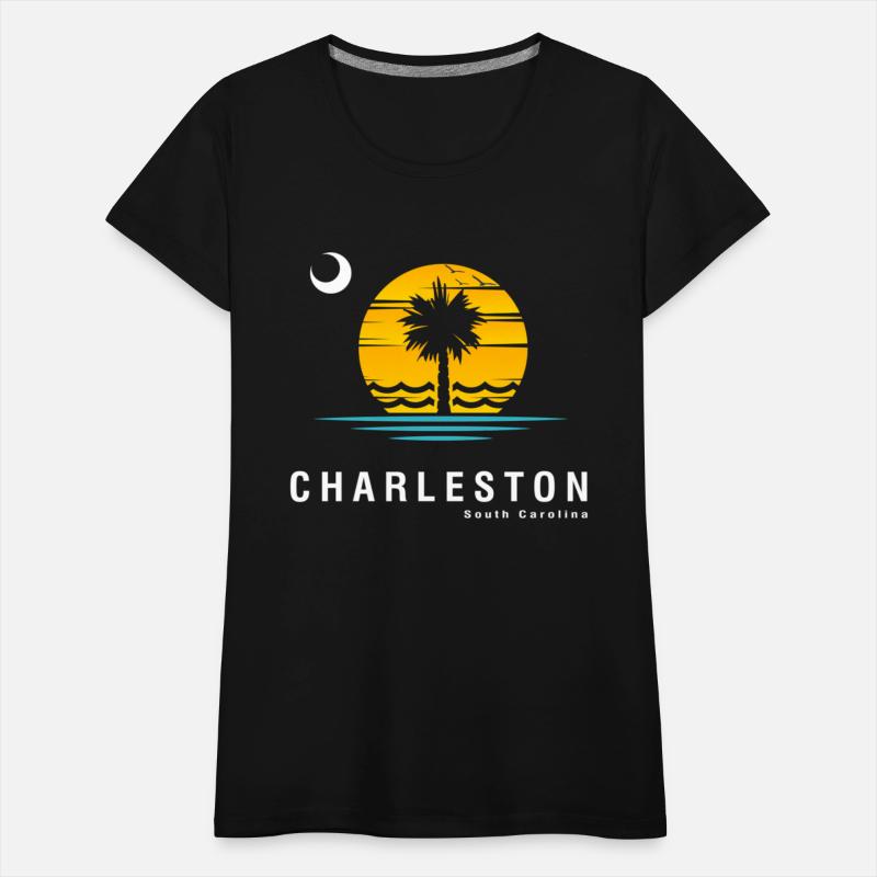 Charleston South Carolina Sc Palmetto Moon Sunset