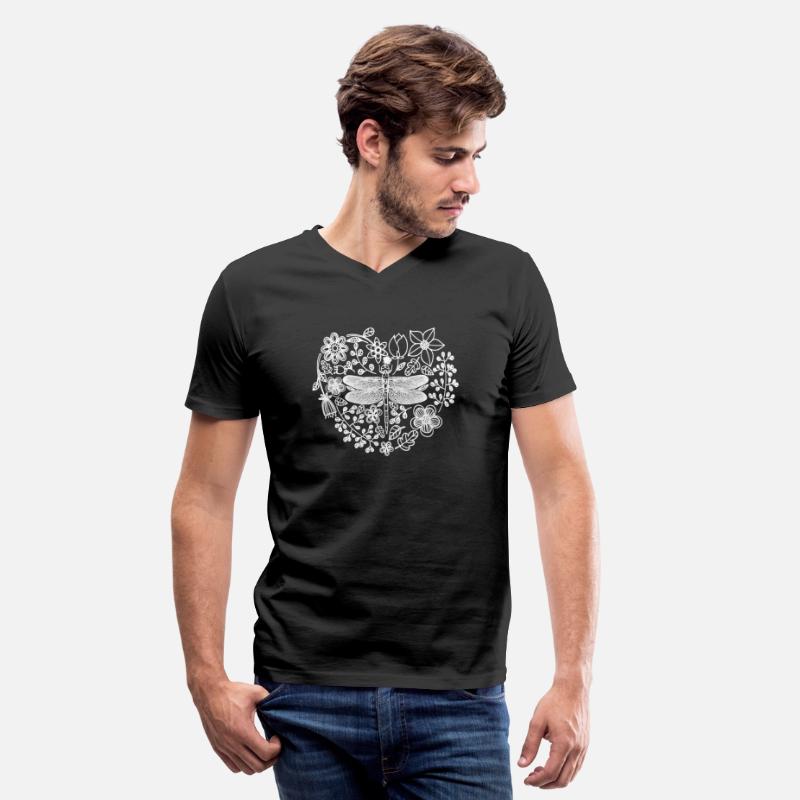 Charming dragonfly on flowers