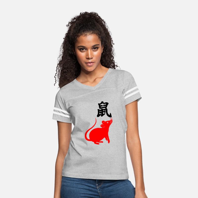 Chinese character rat with Chinese zodiac red rat