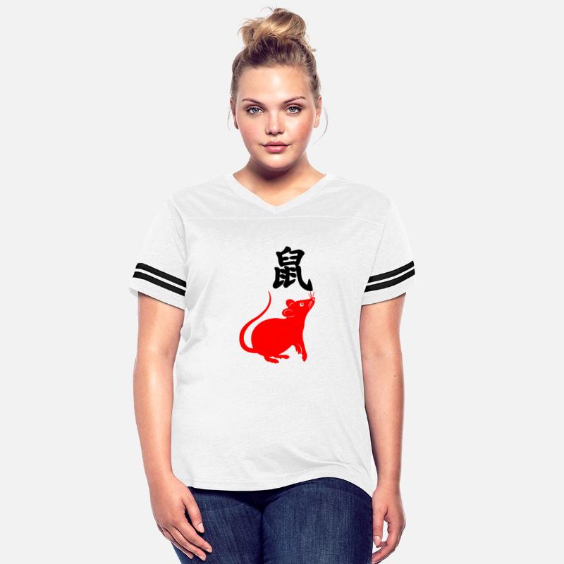Chinese character rat with Chinese zodiac red rat