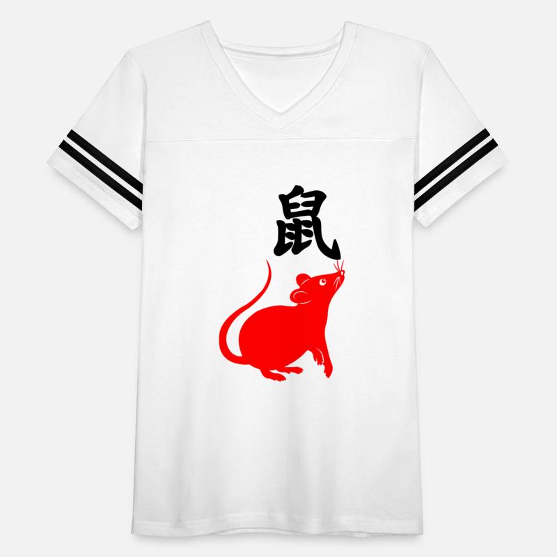 Chinese character rat with Chinese zodiac red rat