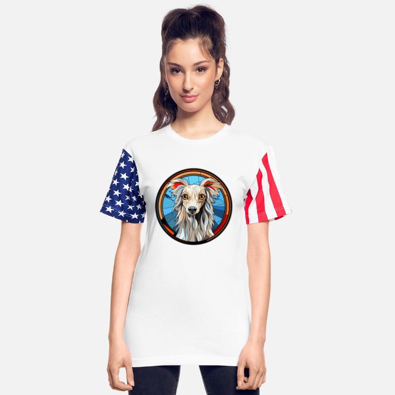 Chinese Crested Dog Breed Watercolor Glass