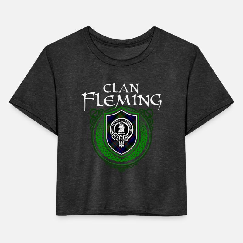 Clan Fleming Scottish Crest Badge and Tartan