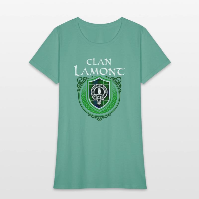 Clan Lamont Scottish Crest Badge and Tartan
