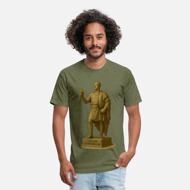 Classical Philosopher Statue on Smartphone