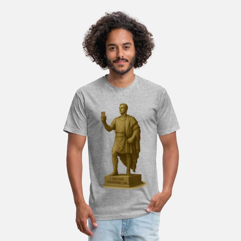 Classical Philosopher Statue on Smartphone
