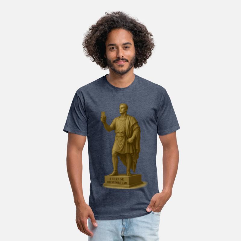 Classical Philosopher Statue on Smartphone