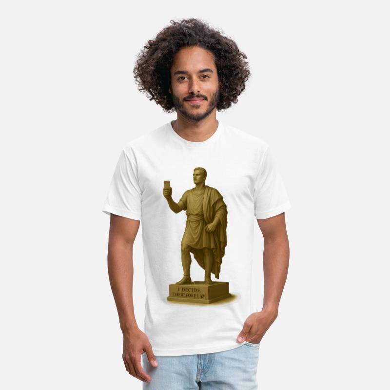 Classical Philosopher Statue on Smartphone