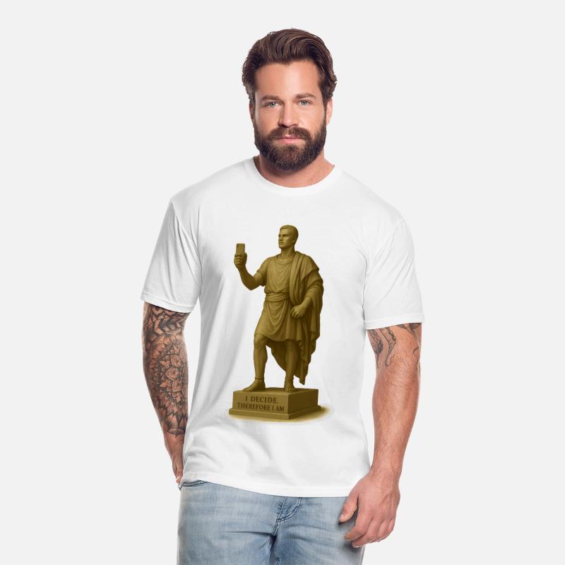 Classical Philosopher Statue on Smartphone