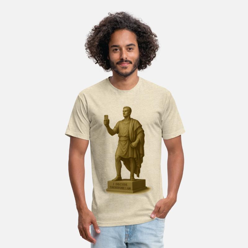 Classical Philosopher Statue on Smartphone