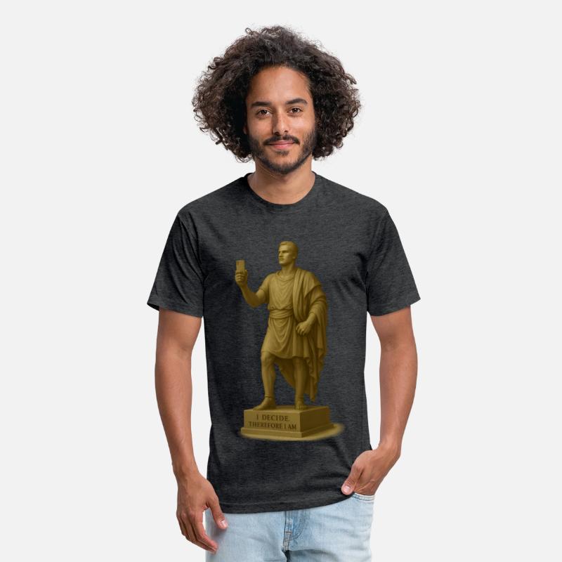 Classical Philosopher Statue on Smartphone