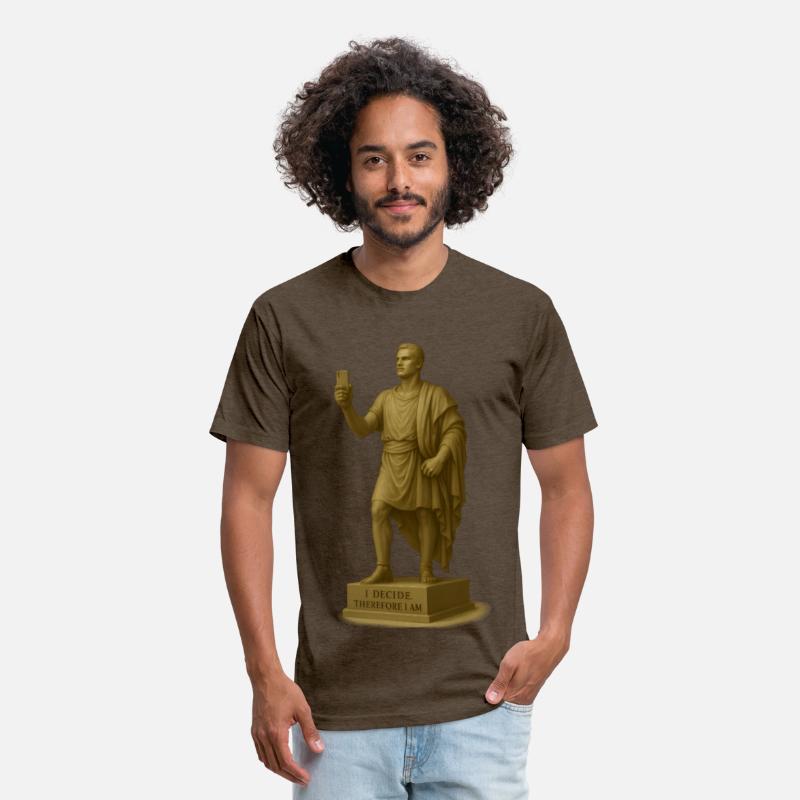 Classical Philosopher Statue on Smartphone