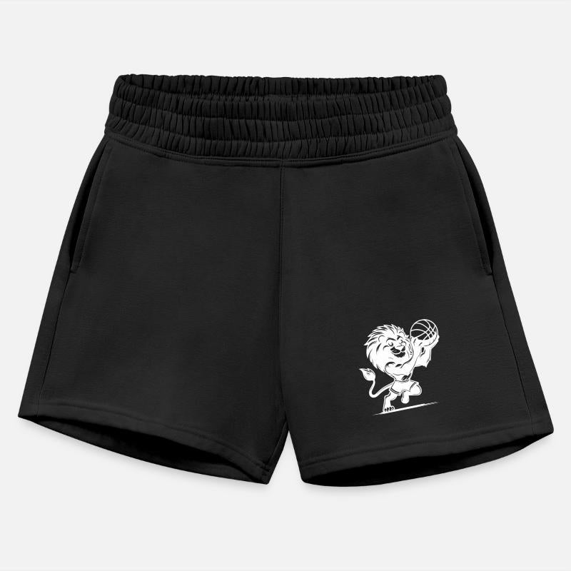 Clever Lion With Basketball During A Basket Shot